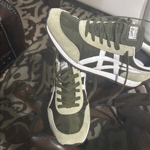 Onitsuka Tiger by Asics Olive and White Sneakers